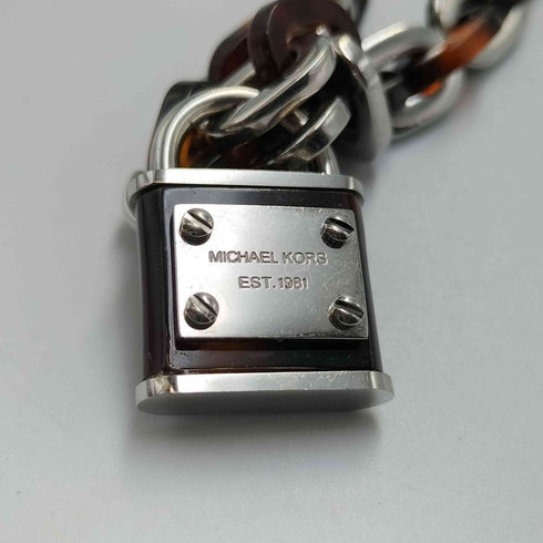 マイケルコース Michael Kors べっこう柄 南京錠 ネックレス レディース