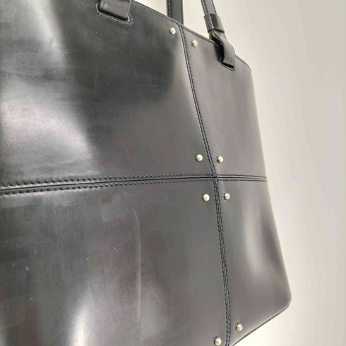トッズ TOD’S カーフレザー スタッズ ステッチ ハンドバッグ トートバッグ レディース
