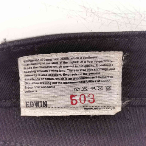 エドウィン EDWIN F503 MADE IN JAPAN チノ ブラック メンズ 33