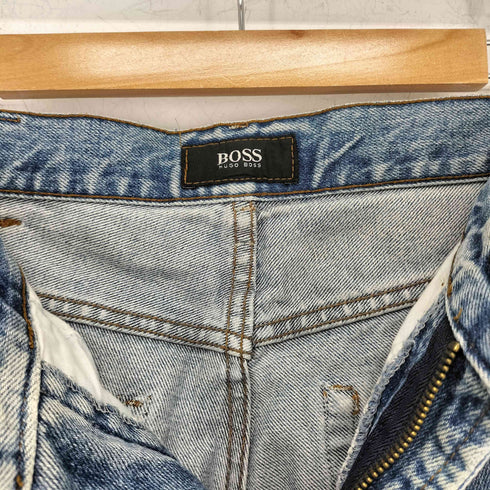 ヒューゴボス HUGO BOSS chandler イタリア製 ジップフライ デニムパンツ テーパード メンズ 34