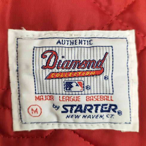 スターター STARTER 80-90s USA製 Diamond COLLECTION MLB チームワッペン 裏地キルティング スタジャン メンズ import:M