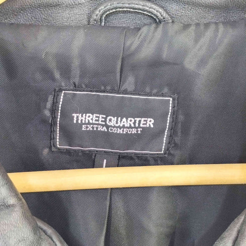 THREE QUARTER ラムレザー ジップアップ ジャケット メンズ JPN:L