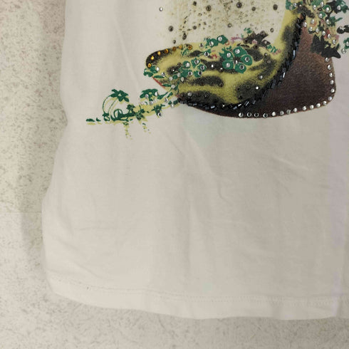 Klin Klin Y2K ラインストーン プリントデザイン Tシャツ レディース JPN:42
