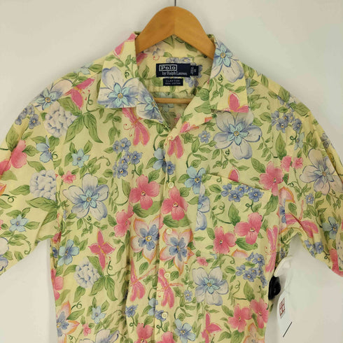ポロバイラルフローレン Polo by RALPH LAUREN 90S CLAYTON クレイトン 開襟 オープンカラー アロハシャツ メンズ import:S