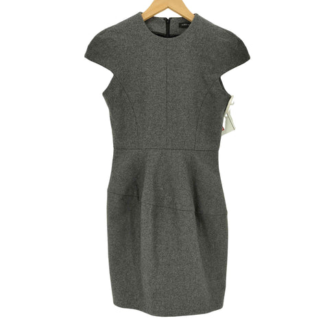 ヨーコチャン YOKO CHAN cap sleeve balloon dress ウール 膝丈 ノースリーブワンピース レディース
