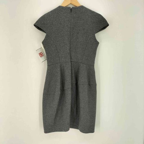 ヨーコチャン YOKO CHAN cap sleeve balloon dress ウール 膝丈 ノースリーブワンピース レディース