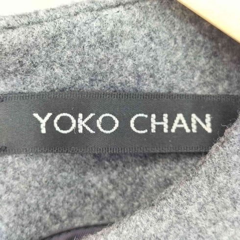 ヨーコチャン YOKO CHAN cap sleeve balloon dress ウール 膝丈 ノースリーブワンピース レディース