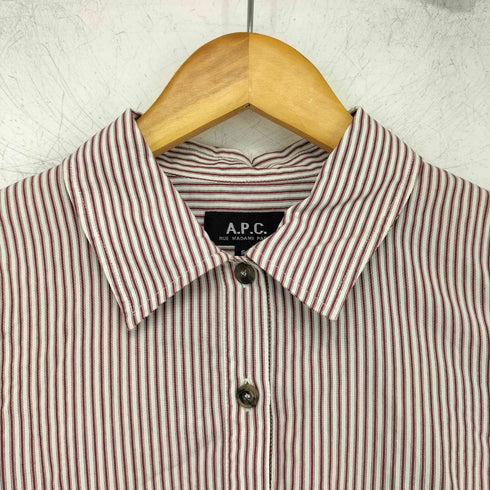 アーペーセー A.P.C. ハーフボタン 長袖 ストライプ ロングシャツ レディース import:S