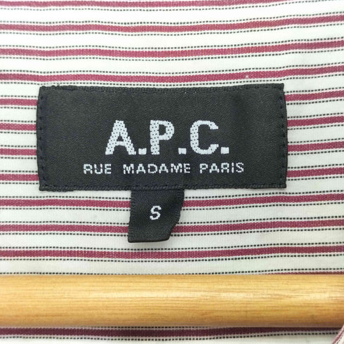 アーペーセー A.P.C. ハーフボタン 長袖 ストライプ ロングシャツ レディース import:S