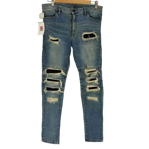 ダンケシェーン Danke Schon ダメージ加工 異素材リペア スキニー デニムパンツ メンズ XL
