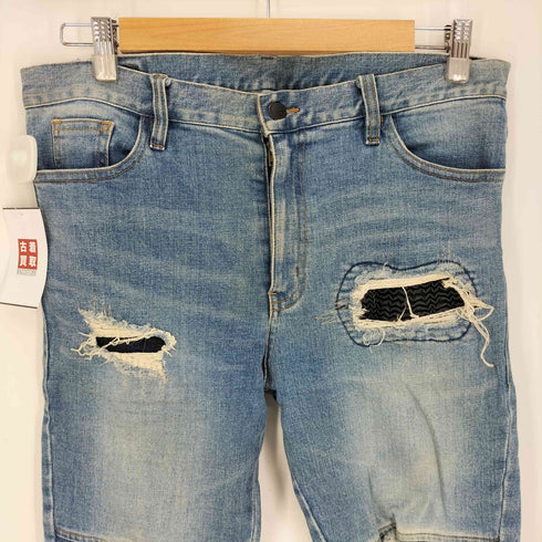 ダンケシェーン Danke Schon ダメージ加工 異素材リペア スキニー デニムパンツ メンズ XL