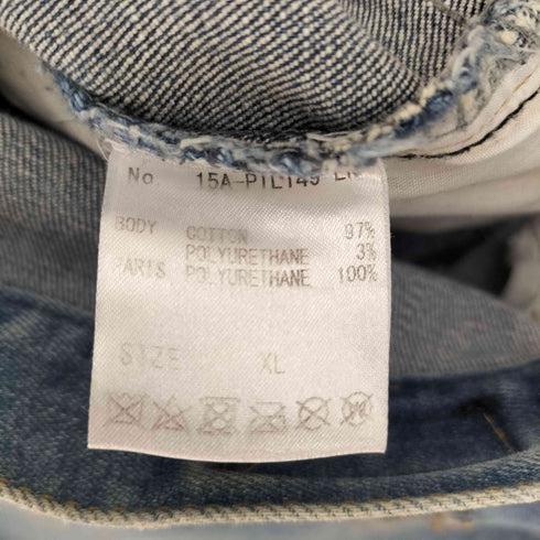 ダンケシェーン Danke Schon ダメージ加工 異素材リペア スキニー デニムパンツ メンズ XL