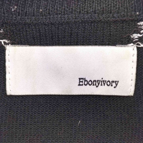 エボニーアイボリー Ebonyivory ビッグランダムドットニットカーディガン レディース FREE