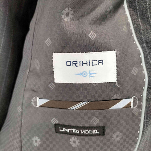 オリヒカ ORIHICA ウール100 背抜き ストライプ スーツセットアップ メンズ