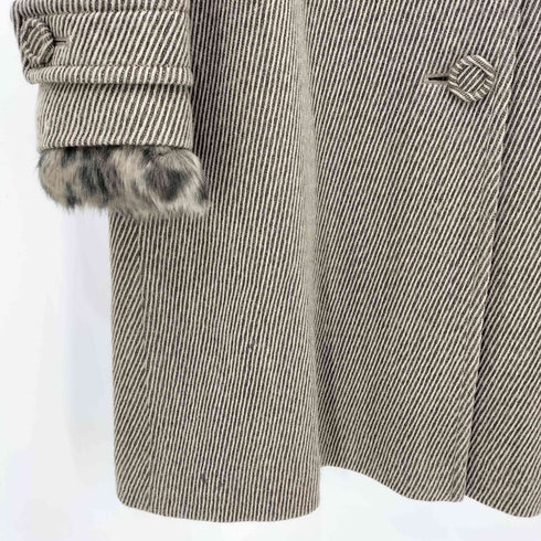 アベイシングエイプ A BATHING APE BAPY 00s Y2K レオパード コーデュロイ ファーコート レディース JPN:M