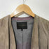 ユナイテッドアローズ UNITED ARROWS 羊革 ラムレザー スエード ボタンレス ジャケット ボレロ レディース JPN:38