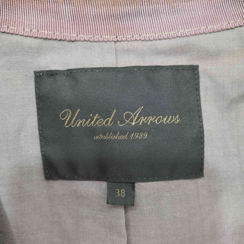 ユナイテッドアローズ UNITED ARROWS 羊革 ラムレザー スエード ボタンレス ジャケット ボレロ レディース JPN:38
