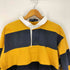ポロバイラルフローレン Polo by RALPH LAUREN 90S マレーシア製 ポニー刺繍 ボーダー ラガーシャツ メンズ import:XL