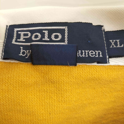 ポロバイラルフローレン Polo by RALPH LAUREN 90S マレーシア製 ポニー刺繍 ボーダー ラガーシャツ メンズ import:XL