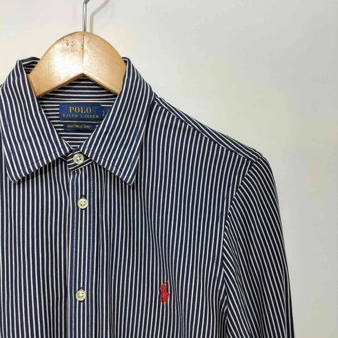 ポロラルフローレン POLO RALPH LAUREN ポニー刺繍 ストライプ ニットドレス L/S シャツ メンズ import:L