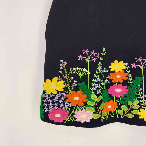 CALVIN LUO ダブルショルダー 花柄刺繍 ノースリーブ レディース import:S
