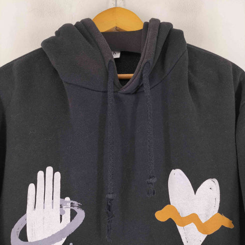 ザラ ZARA 両面プリント プルオーバーパーカー メンズ import:L