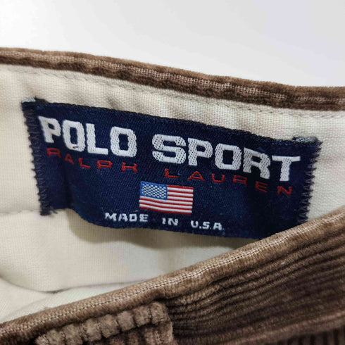 ポロスポーツラルフローレン POLO SPORT RALPH LAUREN 90s USA製 TALONジップ ワイドストレート コーデュロイ パンツ メンズ