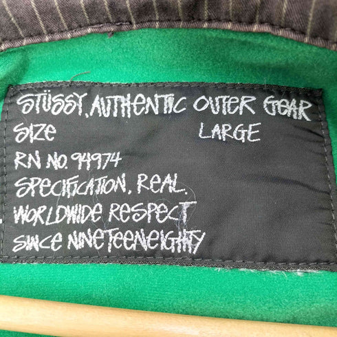 ステューシー Stussy IDEALジップ AUTHENTIC OUTER GEAR ハンティングジャケット メンズ import:L