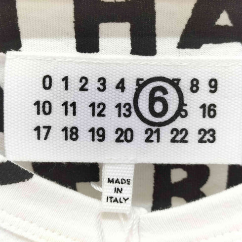 エムエムシックスメゾンマルジェラ MM6 Maison Margiela Vneck SIDA T-Shirt チャリティー・エイズ レディース import:S