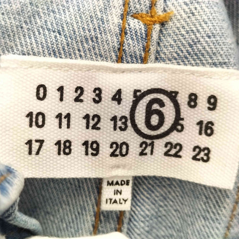 エムエムシックスメゾンマルジェラ MM6 Maison Margiela ディストレストジーンズ パンツ レディース UK:24