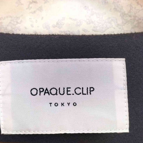 オペークドットクリップ OPAQUE.CLIP ウールライクメルトン ノーカラーコート レディース JPN:36