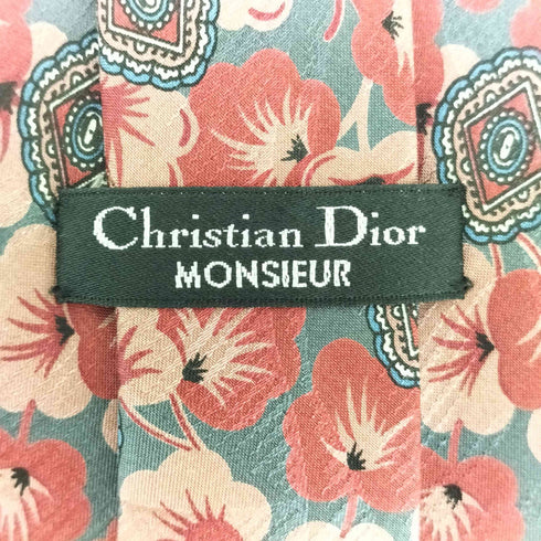 クリスチャンディオール Christian Dior 花柄 ネクタイ メンズ