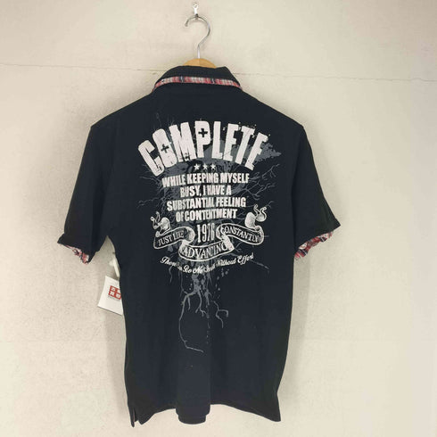 Original Remak Gear Y2K 平成 レイヤードカラー プリントポロシャツ メンズ JPN:L