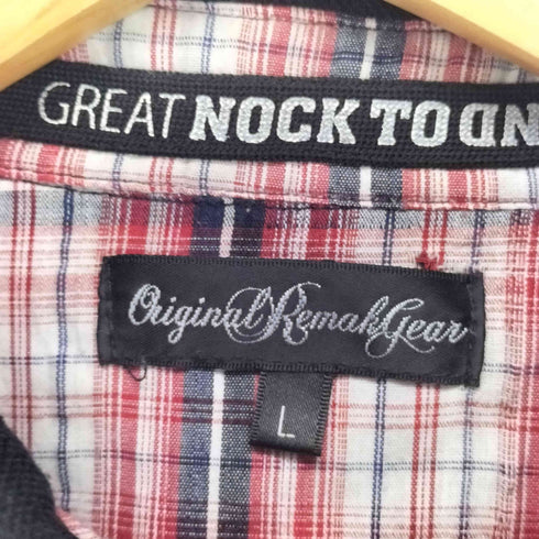 Original Remak Gear Y2K 平成 レイヤードカラー プリントポロシャツ メンズ JPN:L