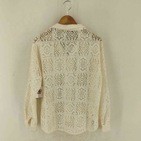 ネオス NEOS ADDICTIVE DESIGN ルーズシルエット バロックレース オープンカラー シアーシャツ メンズ M