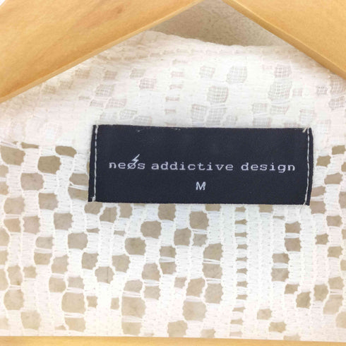 ネオス NEOS ADDICTIVE DESIGN ルーズシルエット バロックレース オープンカラー シアーシャツ メンズ M