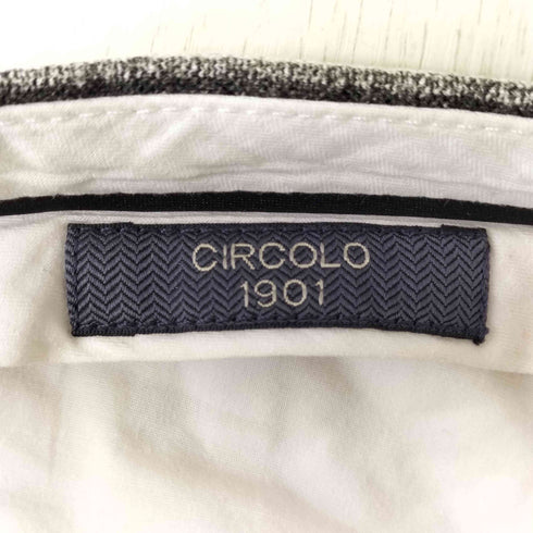 チルコロ1901 circolo 1901 コットン ストライプ イージーカジュアルスラックスパンツ メンズ 48