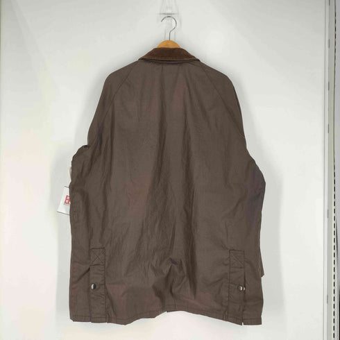 DRAWING COTTONS 裏地チェック コーデュロイ切替 オイルドクロスジャケット メンズ import:XL