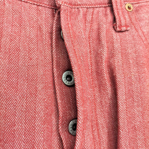 SAMURAI JEANS Lot4 ヘリンボーン ストライプストレートデニムパンツ メンズ 29