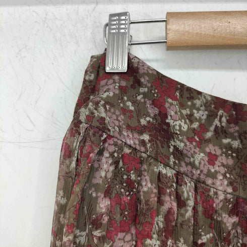 アニエスベー agnes b. PARIS シルク100 花柄 シアー 膝丈 スカート レディース JPN:36