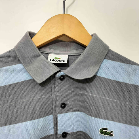 ラコステ LACOSTE ワニ ロゴ 刺繍 ボーダー ポロシャツ メンズ JPN:3