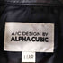 ALPHA CUBIC COW LEATHER 比翼ジップ カウレザージャケット レディース 11AR