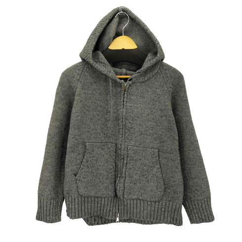 クロップド丈 ダブルジップ ニットパーカー casual レディース