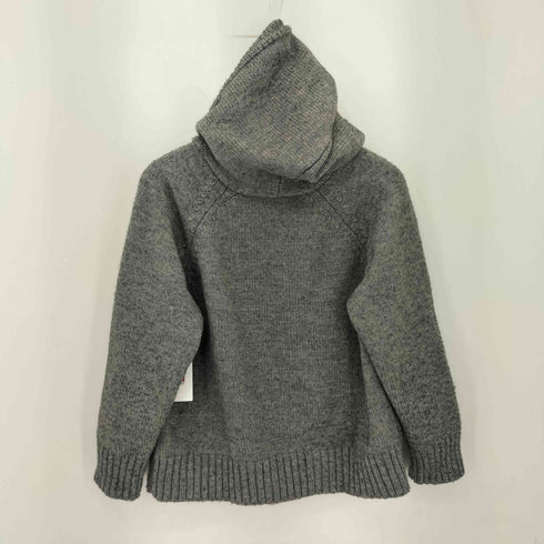 クロップド丈 ダブルジップ ニットパーカー casual レディース