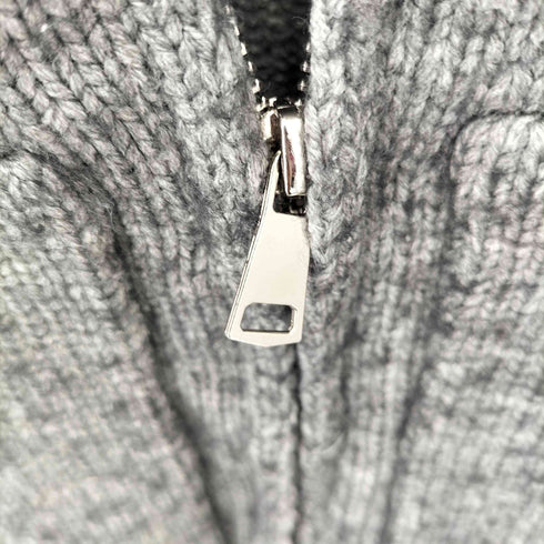 クロップド丈 ダブルジップ ニットパーカー casual レディース