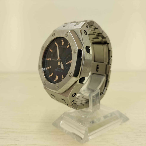 カシオ CASIO G-SHOCK シルバーメタル カスタム gma-s2100-1a メンズ