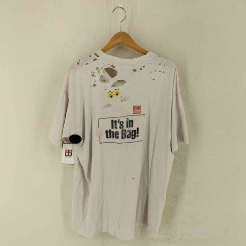 フルーツオブザルーム FRUIT OF THE LOOM 90S カナダ製 ボロ 両面広告デザインプリントTシャツ メンズ XL