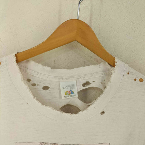 フルーツオブザルーム FRUIT OF THE LOOM 90S カナダ製 ボロ 両面広告デザインプリントTシャツ メンズ XL