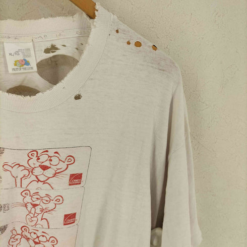 フルーツオブザルーム FRUIT OF THE LOOM 90S カナダ製 ボロ 両面広告デザインプリントTシャツ メンズ XL
