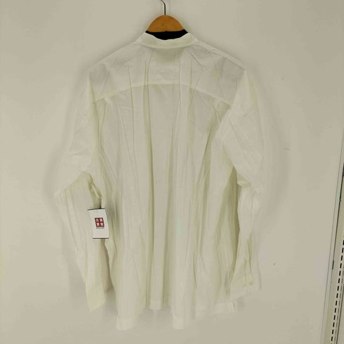 イッセイミヤケ ISSEY MIYAKE L/Sプリーツバンドカラーシャツ メンズ JPN:XL